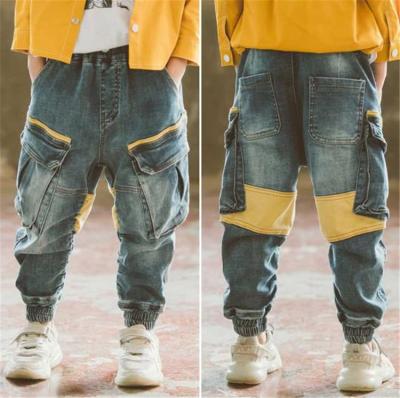 China Viable Boys Pocket Boy Jeans Kds Jeans Kids Wear New Arrive Washed Light Blue Boys Jeans for sale