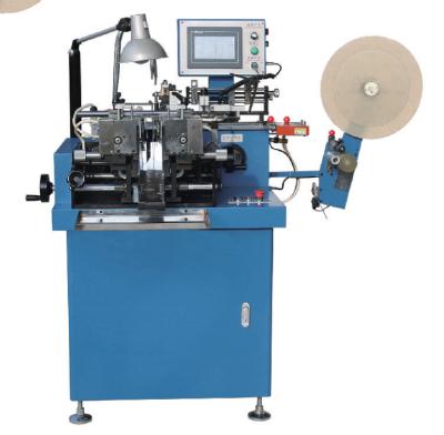 China Multi-fuctional Automatic Weaving Machinery Label Loom Label Cutting and Folding Machine with Cold and Hot Blade Cutting for sale