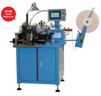 China Weaving machines label loom satin ribbon label cutting and folding machine with hot and cold cutting knife, woven labels and cradle for sale