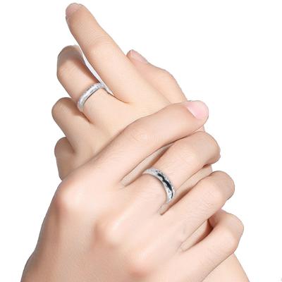 China Romantic Drop Shipping Hot Sales Silver Adjustable S925 Sterling Vintage Couple Rings for sale