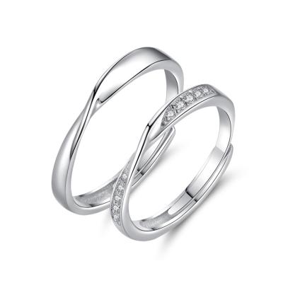 China Romantic Drop Shipping Couple S925 Sterling Silver Ring For Men And Women Jewelry Accessories Wholesale for sale