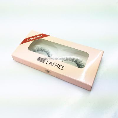 China Handmade Cardboard Private Label Empty Eyelash Box Custom Eyelash Boxes With Window for sale