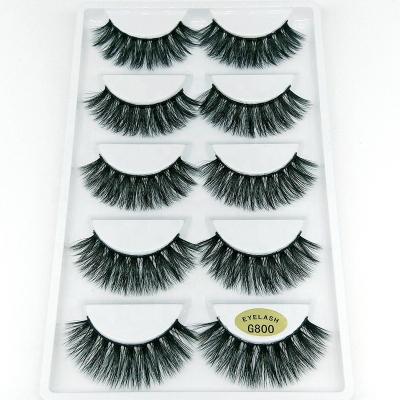 China Natural Looking 5 Pairs Each False Mink Lashes Extension Eyelash Factory Package 3D False Eyelashes for sale