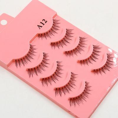 China 5 Pair Flexible Pure Handmade False Eyelashes Charming Natural Long Lashes for sale