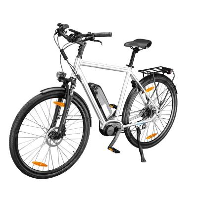 China Standard Professional Mid Drive 700C Aluminum Alloy City Electric Bike With Battery for sale