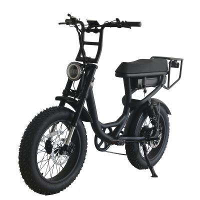 China Fat Tire Aluminum Alloy 20inch Fat Tire Bicycle 48V Retro Cruiser 20 Electric Bike Adult Bike for sale