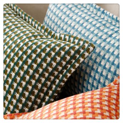 China Folded Grid Cushion Tile Cover Colorful Luxury Cushion Cover For Sofa Chairs Home Decor for sale