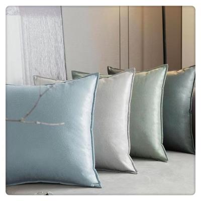 China Simple Folded Faux Leather Cushion Cover Tile Cover Of Cushions For Sofa Chairs Home Decor for sale