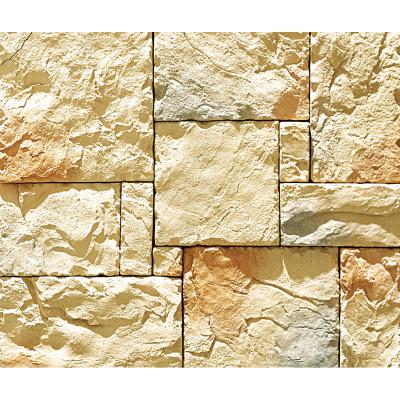 China Rustic high quality luxury cultured veneer stone wall tiles cheap flat stacked panels for living room and villa for sale