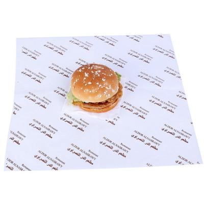 China Food Grade PE Coated Moisture Proof Custom Design And Size Kraft Paper Greaseproof Hamburger Grocery Paper Sandwich Wrapping Paper for sale