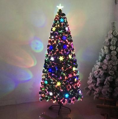 China From Wholesale 5ft 6ft Eco-Friendly Hot Decorative Led Artificial Fiber Optic Christmas Tree Lights 7ft Full for sale