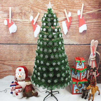 China 2020 New Eco-Friendly Wholesale Green PVC Christmas Ornaments Fiber Optic Christmas Tree With Led Star for sale