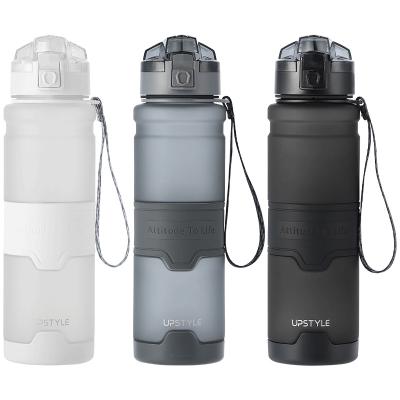 China Sustainable Sports Water Bottle Flip Top Leak Proof Lid Fast Flow With One Click Open Non-Toxic BPA Free And Eco-Friendly Tritan Filter Lockable for sale