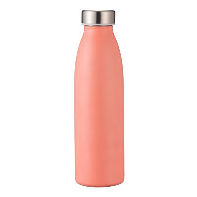 China Durable Sports Water Bottle Double Wall Solid Color Stainless Steel 500ml/17Oz Insulated Water Bottle Keeps Drinks Cold And Hot for sale