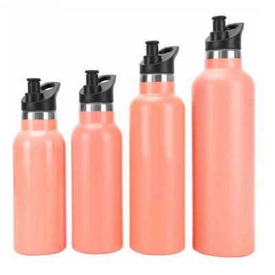 China Sustainable Orange 450/500/750/1000ml Insulated Sports Water Bottle Double Wall Stainless Steel Water Bottle Keeps Drinks Cold And Hot for sale