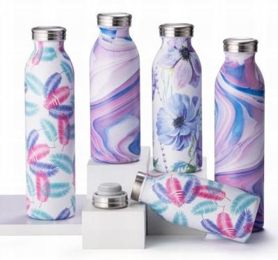 China 450ml/15Oz Durable Sports Water Bottle Printing Pattern Wall Stainless Steel Double Insulated Water Bottle Keeps Drinks Cold And Hot for sale