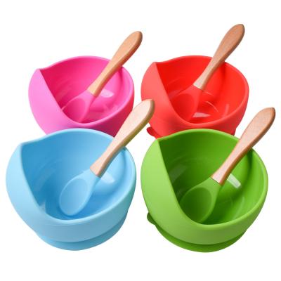 China Minimalist Amazon Hot Sale Muti Colors Food Grade Silicone Suction Baby Soft Bowl And Silicone Baby Bowl for sale