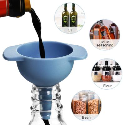 China Traditional 4 in 1 Plastic Nested 4pcs Kitchen Oil Funnel Set with Removable Filter Kitchen Filtration Funnel for sale