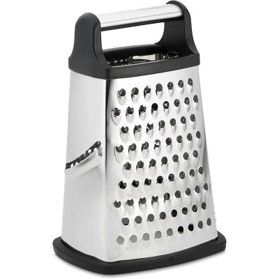 China Amazon Sustainable Box Professional Grater Stainless Steel With 4 Sides Best For Parmesan Vegetables Ginger for sale