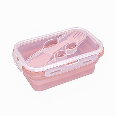 China Microwavable Silicone Food Storage Containers with BPA Free Airtight Plastic Lids Kitchen Microwave Collapsible Bowls and Freezer Safe for sale