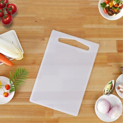 China Double Sided White Plastic Chopping Board Use PP Cutting Board Rectangle Chopper Sustainable 28.6x18.5cm for sale