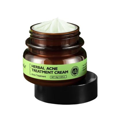 China Herbal Night Acne Cream Oil Control Brighten Nourish Whiten Shrink Pores Remove Scars Scars Skin Care 30g for sale