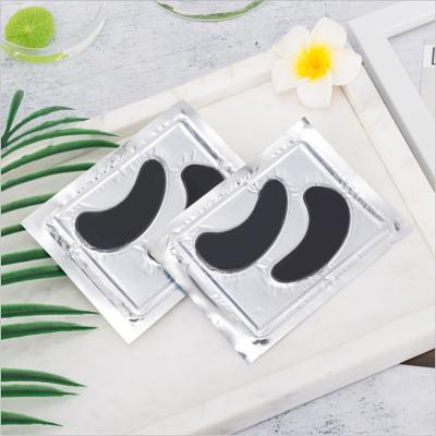 China Anti-Puffiness Clean Brand Black Bamboo Charcoal Cleanser Moisturizing Black Crystal Collagen Gel Eye Mask Hydrogel Eye Patch for sale