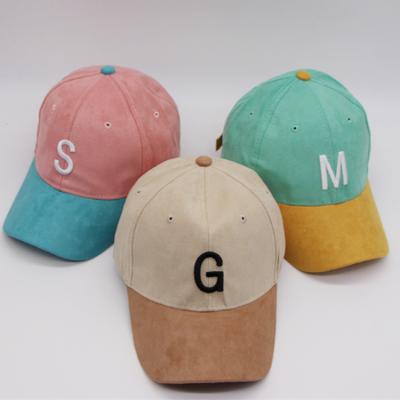 China Hat 100% Suede COMMON Cloth Custom Soft Material Two Tone Baseball Cap And Hat for sale