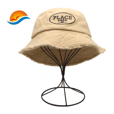 China COMMON Brushed Cotton Bucket Hat Custom Design Your Own Embroidery Bucket Hat for sale