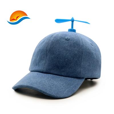 China Lovely Denim Dragonfly Funny Baseball Hat COMMON Bamboo Hat For Kids Adult Children for sale