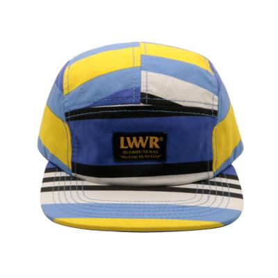 China JOINT Wholesale Design Your Own Sublimation Printing On 5 Panel Camper Hat for sale