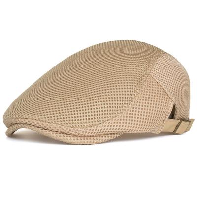 China Custom Flat Character Newsboy Driving Hat Simple CapOutdoor Travel Mesh Flat Cap for sale