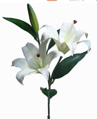 China Best Sales Popular Artificial Flowers Big Size Lily Flowers In White Yellow Or Other Colors event Decor for sale