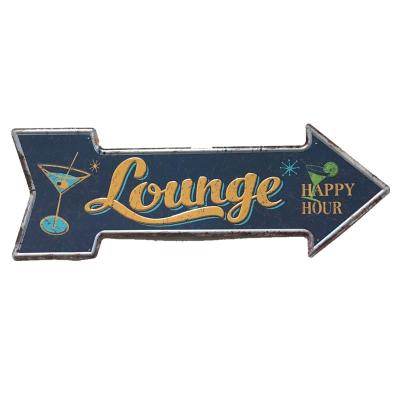 China Arrow Shape Vintage cake Metal Tin Signs, Plaque Poster For Bar Club Wall OEM for sale