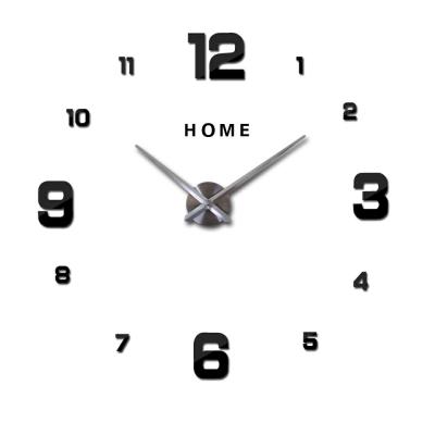 China Home Decorative Wall Clock For Kitchen 3D Acrylic Quartz Diy Wall Art Clock for sale