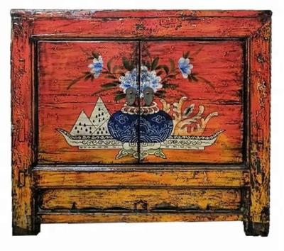 China Hand-painting Tibetan Cabinet Chinese Antique Furniture for sale