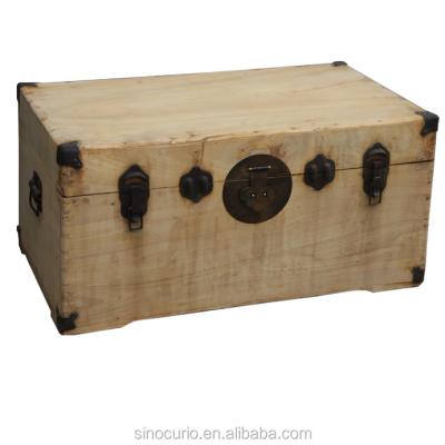 China Retro Furniture Antique Style Asian Style Storage Cabinet Solid Wood Natural Trunks for sale