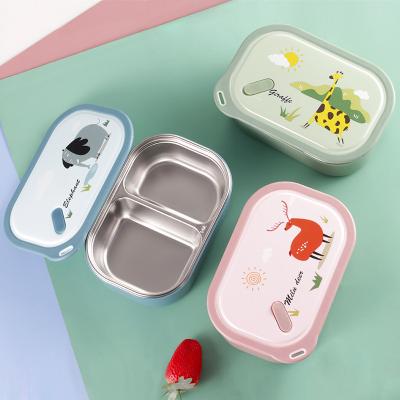 China Hot Sale Viable Lunch Boxes Bento Box Kids Picnic Food Stainless Steel Leakproof Thermal Container for sale