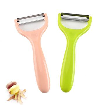 China Kitchen Accessories Stainless Steel Vegetable and Fruit Peeler Kitchen Tool Easy-Handle Stored Handheld Melon Fruit Peeler for sale