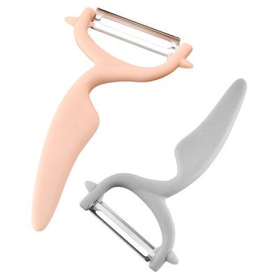 China Kitchen Accessories Stainless Steel Vegetable and Fruit Peeler Kitchen Tool Easy-Handle Stored Handheld Melon Fruit Peeler for sale