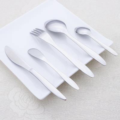 China Sustainable Modern Style Airline Cutlery 304 Stainless Steel Knife Fork Spoon Set for sale