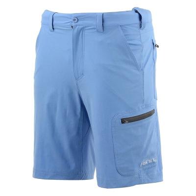 China Anti-Wrinkle Customized Logo Plain Color Unisex Outdoor Waterproof Breathable Fishing Shorts With Perforated Back Yoke Fishing Shorts for sale