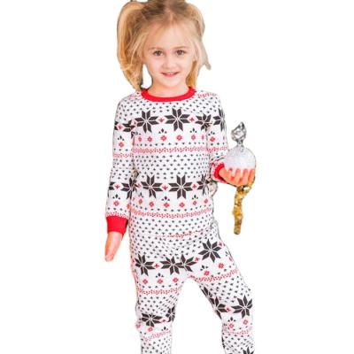 China Wholesale Sweet high quality black and white contrast print Christmas new women's casual two-piece parent-child suit for sale