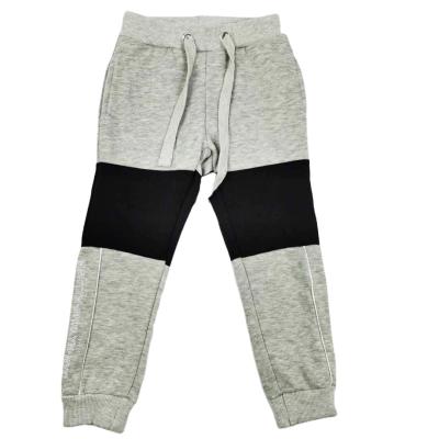 China Factory Wholesale Anti-pilling Boy's Winter Track Pants Polyester Contrast Color Gray Pants For Kid Boys for sale