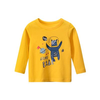 China Custom Boy's T-shirt Round Neck Anti-Shrink For Boy New Arrival Space Bear Kids Tees Cotton Cheap Boys T-shirt for sale