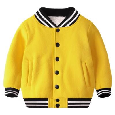 China Fall Winter Thickened Jacket Children's New Fashion Velvet Padded Coat Breathable Baseball Uniform Jacket for sale