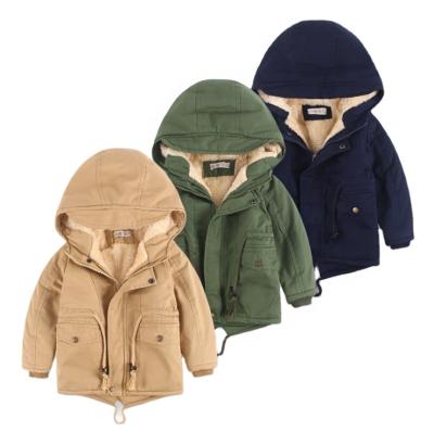 China 2020 Autumn Winter Hooded Boys New Children's Anorak Children's Velvet Coat Anti-wrinkle Coat for sale