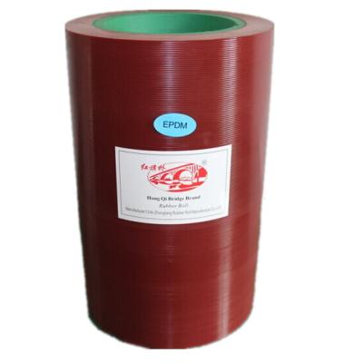 China EPDM 14 Inch EPDM Paddy Stripping Rubber Roller (Red) For Rice Mill for sale