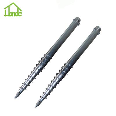 China High Standard Solar Panel Free Sample Galvanized Ground Screw Pile For Foundation Of Garden for sale