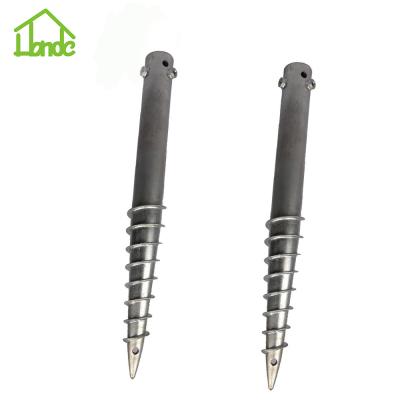 China EN10025 ISO630 Fe A / Fe 360 ​​B No Dig Galvanized Ground Screw Pole Anchor For Garden for sale